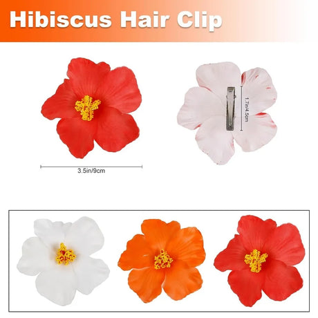 Headwear Hawaiian Flower Hair Clips Side Bangs Clip Hair Accessories Artificial Flower Clips Suitable Vacation Beach Parties