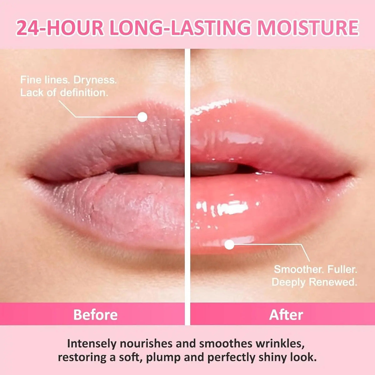 Amococo 7gx8pcs Strawberry Lip Balm Set Moisturizing Lip Mask Gift Box Care Treatment Nourishing Hydrating for Dry Lips Christmas Valentine Gift