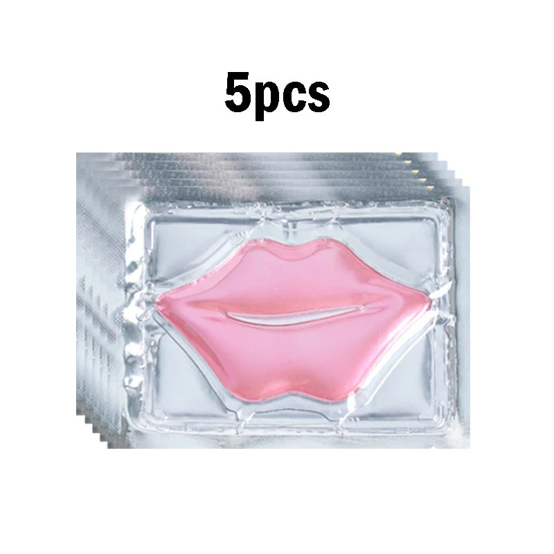 5/10/20/30pcs Pink Gold Crystal Collagen Lip Mask Plump Lips Moisturizing Nourishing Lip Patches Lips Plumper Skin Care Products