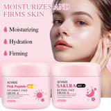 SEYHZE Sakura Day And Night Cream Rich in Retinol + Vitamin C/E Hyaluronic Acid Firming Skin 48H Hydration Brightening Uniform L