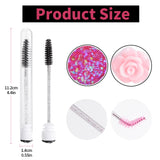 100Pcs Disposable Eyelash Brushes Reusable Eyelashes Brush Tube Mascara Wands Tubes Dust-proof Lash Spoolies Storage Makeup Tool