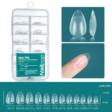 Nailpop 120pcs/box Gel X Nail Tips Medium Short Shape Almond/Square/Soft Gel Nail Tips False Nails Soak Off Easy Nail Extensions