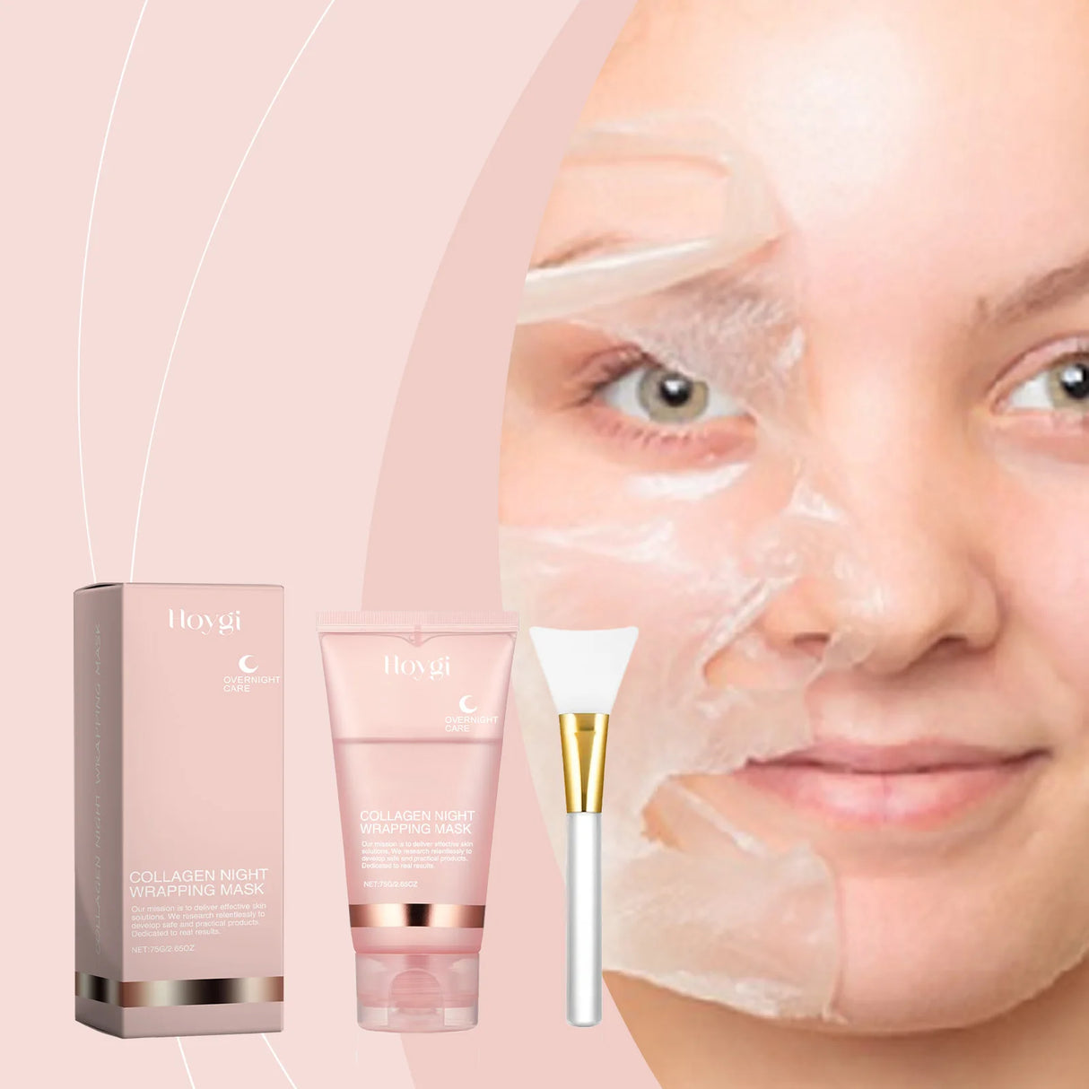 Collagen Peel Off Facial Mask,Pore Cleansing&Firming,Hydrating Glycerin&Centella asiatica,Smooth Fine Lines&Removes Impurities