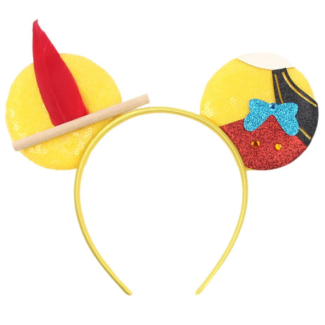 Newest Festival Party Cosplay Mouse Ears Headband 3.3" Ears Glitter Hairband Without Bow For Boys DIY Cartoon Hair Accessories