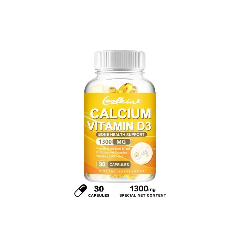 Calcium + Vitamin D3, Promotes Bone Health and Immune Support, Enhances Carbonate Absorption, Dietary Supplement