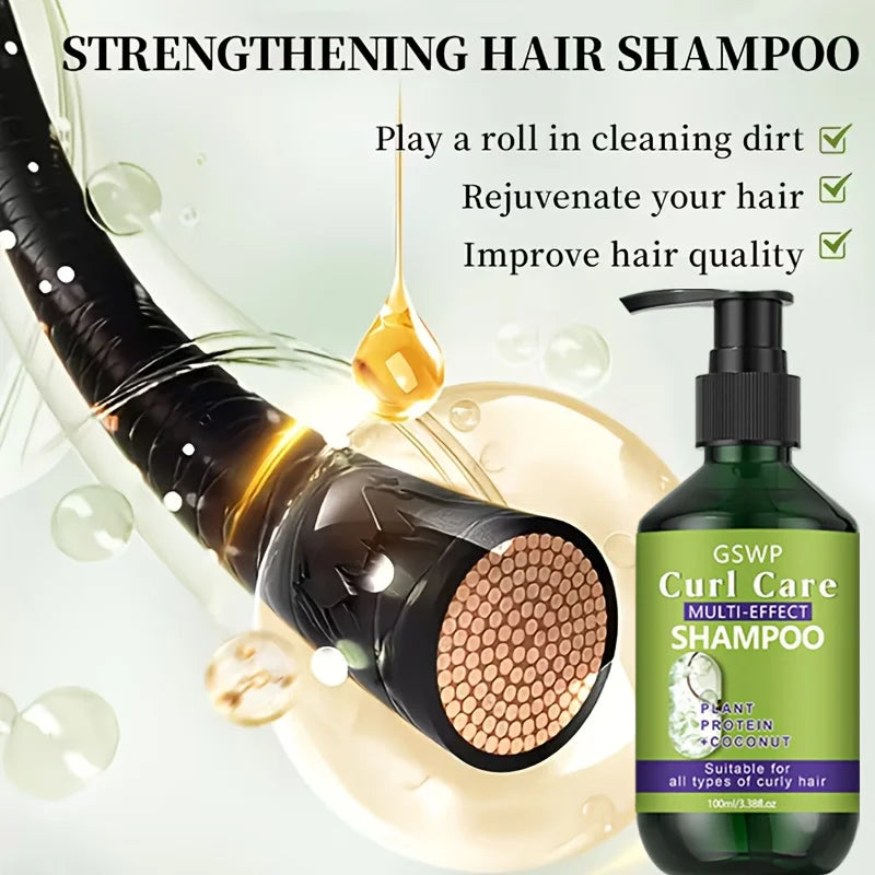 GSWP Curly Hair Care Shampoo and Conditioner Set, Is Moisturizing Properties and Deeply Nourishes and Cares for Curly Hair.200ml