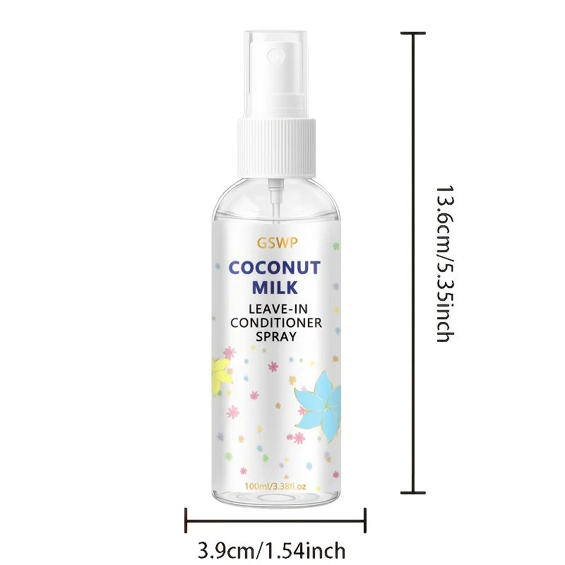 GSWP Coconut Milk Leave-In Conditioner Spray Long-Lasting Fragrance, Oil Control, and Volume, Deep Nourishment. 100/200ml