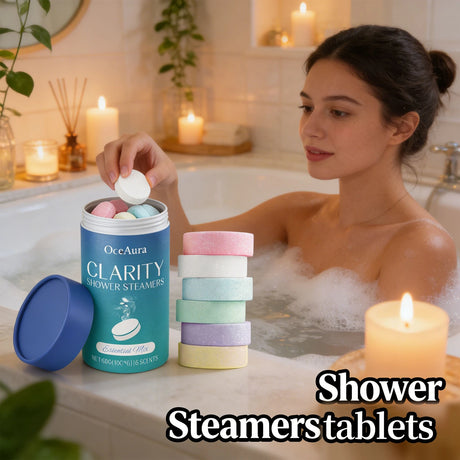 Shower Steamers Tablets Aromatherapy Relief Physical Fatigue Stress Improve Mood Enhance Sleep Quality Relaxing Bath Tablets Set