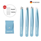 Eyebrow Tweezer Colorful Hair Beauty Fine Hairs Puller Stainless Steel Slanted Eye Brow Clips Removal Makeup Tools