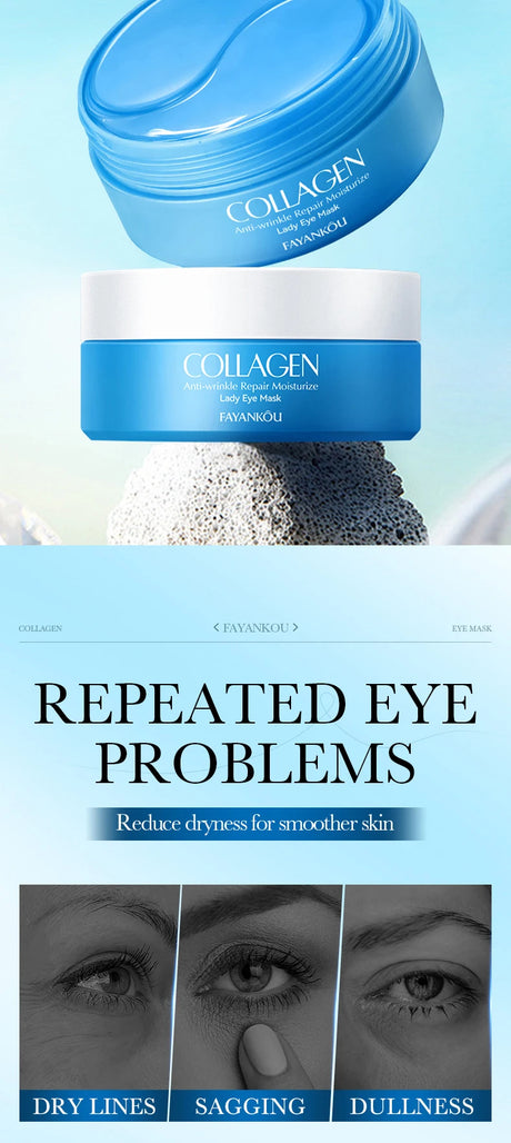 60pcs/box Crystal Collagen Eye Mask Anti Dark Circles Remove Eye Bags Firming Moisturizing Eye Patches Gel Pads Eyes Skin Care