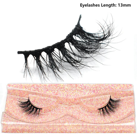 Half Lashes Mink Eyelashes Fluffy Soft False Eyelashes Wispy Cross Mink Eye Lashes Natural Short Mink Eyelash Extension Makeup
