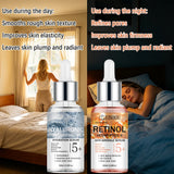 JUINHOU Dual Phase Face Serum Kit Hyaluronic Acid Day Care Retinol Night Care Hydrate Anti Wrinkle Texture Daily Face Skin Serum