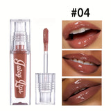 Hydrating Crystal Lip Oil - Plumping & Moisturizing Gloss with Tinted Shades for All Skin Types
