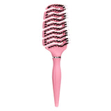 1pcs Curved Vented Boar Bristle Comb Professional Scalp Massage Comb Detangling Curl Anti-static Hairbrush Salon Styling Tool