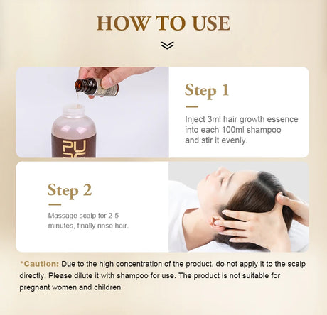 PURC Hair Shampoo Conditioner Hair Growth Oil Sets Smoothing Hair Loss Treatment Repair Damamged Nourish Hair Care Products