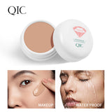 QIC Waterproof & Sweatproof Concealer Cream - Tattoo coverage, Long-Lasting Foundation, Natural,Full coverage, All Skin Types