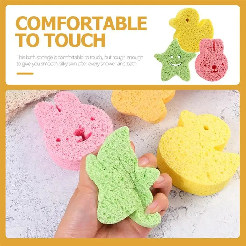 Children's Bath Sponge Sponges Body Wash Bathing Cute Frosted Wood Pulp Baby Shower Wood Pulp Cellulose Scrubber for Tools Bath