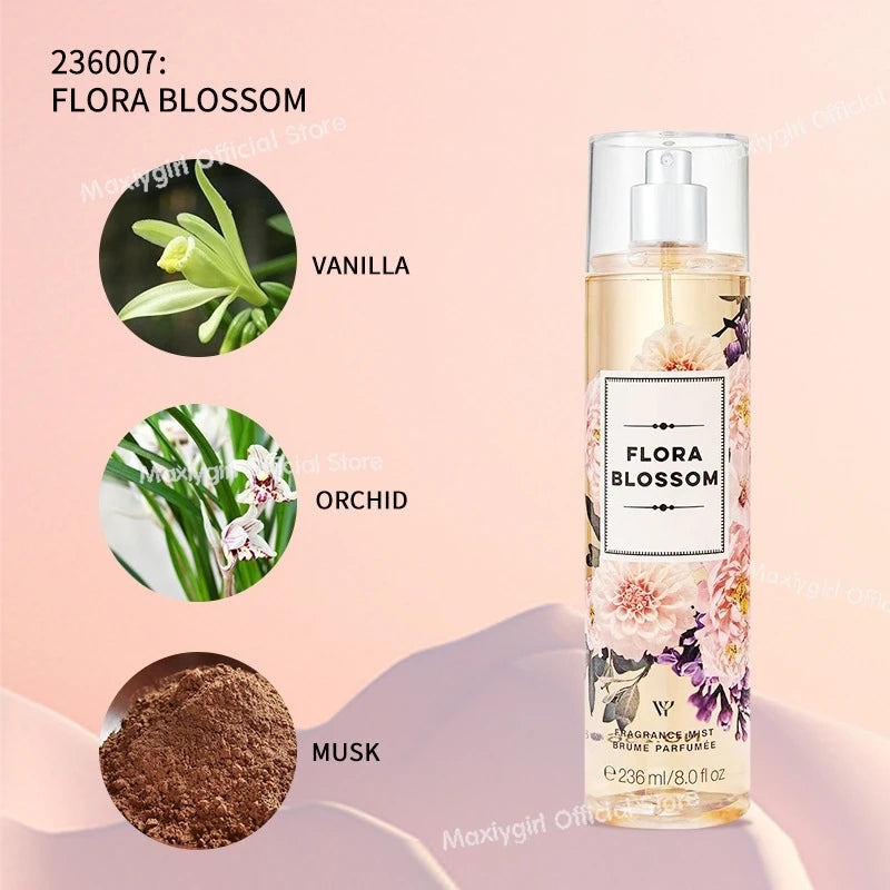 Women's Long Lasting Light Fragrance Victoria Fragrance Body Spray With Various Flavors Skin Care 236ml