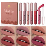 Set of 6 NonStick Cup Liquid lipstick , Long-Lasting Lip Gloss  – Matte Finish Lip Gloss, Resistant to Fading