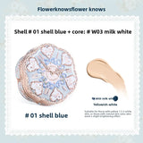 Flower Knows Makeup Base Garden Air Cushion Foundation CC Cream Skin Friendly Concealer Makeup Moisturizing Natural Coverage