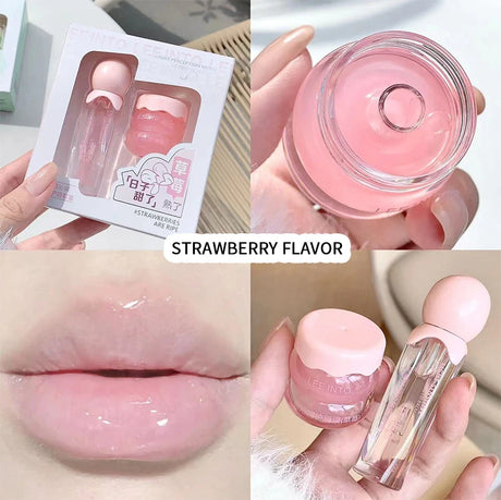 LEE INTO lip balm lip kit moisturizing water light jelly day and night thick lip balm