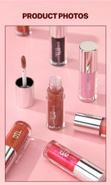 Qibest 8 Colors Moisturizing Diamond Shimmer Glitter Lip Gloss Makeup Sparkling Glitter Liquid Lipstick Pearl Lipgloss Tint