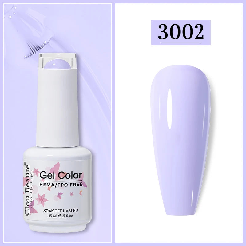 Clou Beaute Gel Nail Polish Neon Brown Royal Blue Red Green Pastal Nude Nail Art Varnishes Gel Lacquer HEMA/TPO FREE UV Gel Nail