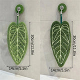 Leaf Hand Towel Bathroom Accessories Absorbent Kitchen Towel Soft Towel Hanging Towels Handkerchief Towels Home Wash Hand Towels