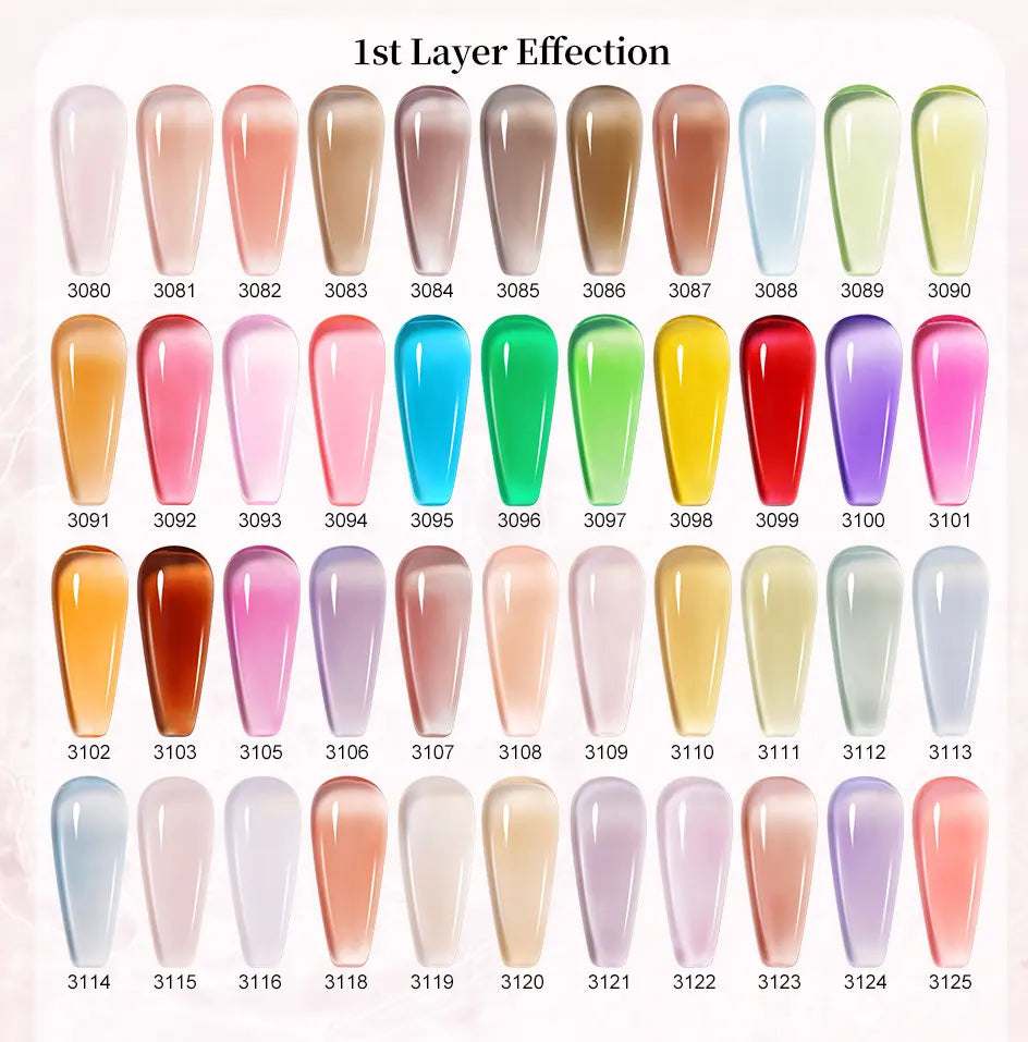 Clou Beaute Jelly Color UV Gel Manicure Summer Pink Nude Gel Nail Rainbow Nail Supplies For Professionals Semi-permanent Varnish