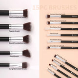DUcare Black Makeup Brush Professional Makeup Eyeshadow Foundation Powder Soft Synthetic Hair Makeup Brushes Brochas Maquillaje