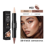 Dual Head Contour Highlighter Stick Sculpt V Face Nose Shadow Concealer Waterproof Long Lasting Smooth Blending Facial Makeup Cosmetics