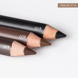 2pcs MENOW 3 Colors Long Lasting Waterproof Eyebrow Pencils Double Use Wooden Pole Eyeliner Permanent Makeup Tattoo Accessories