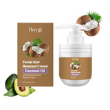 Hoygi Facial Hair Removal Cream for Sensitive Skin Care Upper Lip Hair Removal Coconut Oil Moisturizing Facial Depilatory Cream
