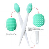 4PCS Random Silicone Face Cleansing Brush Nose Blackhead Remover Exfoliating Tool With Replacement Head