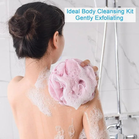 1 pc Large Bath Ball Rich Bubble Bath Towel Scrubber Body Cleaning Mesh Shower Wash Sponge Bathroom Accessories