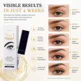 2 In 1 Eyelash Eyebrow Growth Serum Fast Lash & Brow Enhancer Fuller Looking Brows Longer Lashes Daily Care Formula Lash Booster
