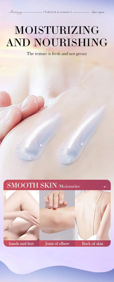 Vanilla Marshmallow Body Lotion Smooths and Refines Skin, Improves Dryness, Tightness, and Roughness, and Moisturizes the Skin.