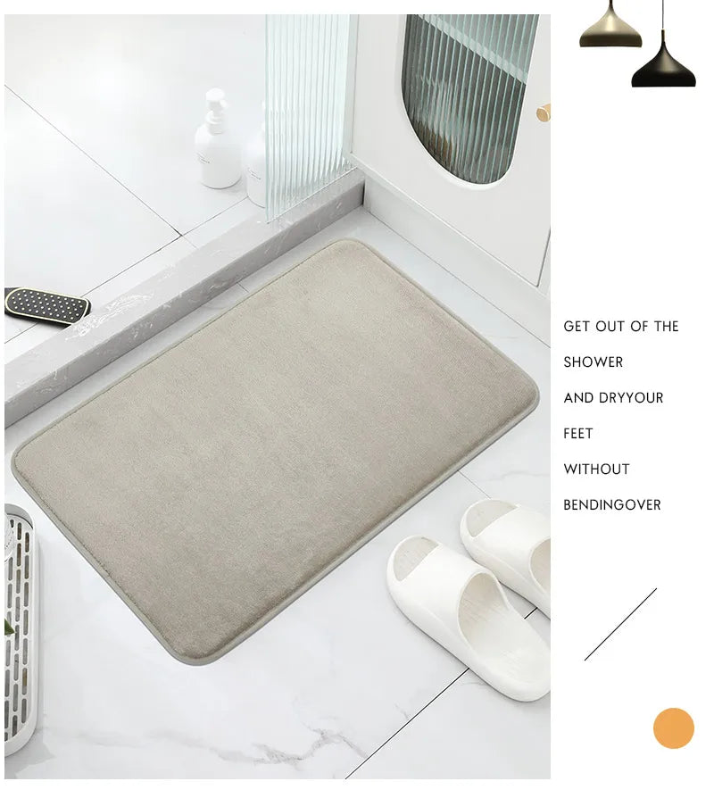 Three Piece Toilet, Bath Floor Mat, Shower Mat, Bath Absorbent Mat, Non Slip Carpet, Soft and Comfortable, Laundry Room.