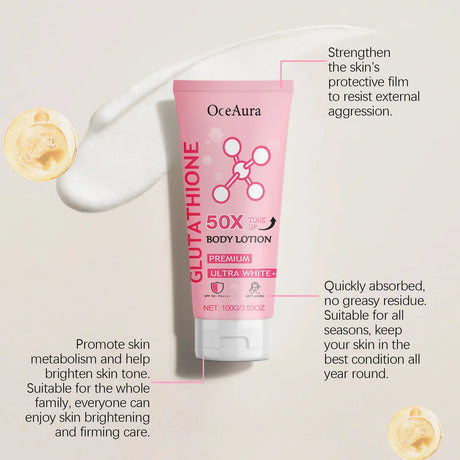 Glutathione Niacinamide Body Lotion Skin Brightening Hydrate Revitalize Even Skin Tone Whitening Face Bleaching Lightening Care
