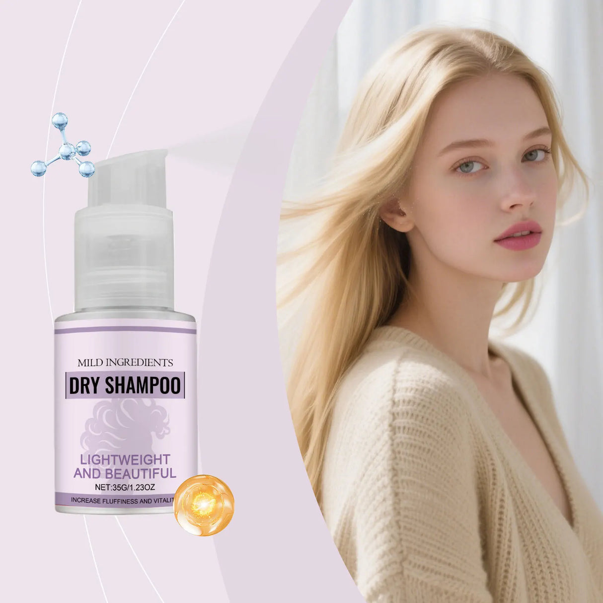 Dry Shampoo Spray Oil Control Volumizing Smooth Nourish Thickening Moisturizing Travel Lightweight Lasting Fluffy Hair Refresher