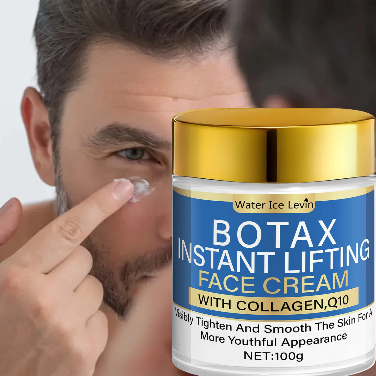 Crema Facial Lifting con Colágeno y Q10 100g, con Ceramidas, Efecto Tensor y Nutritivo, para una Piel Más Firme, Listo para Envi