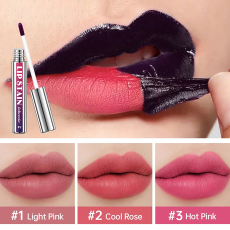 Peel Off Lip Stain Reveal Long Lasting Waterproof Pink Lip Tint Transfer Proof Non-stick Cup Natural Lip Stain Woman Cosmetics