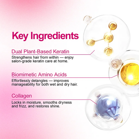PURC Keratin Reconstruction Hair Mask Smoothing Softness Reduces Dryness Frizz Collagen Nourish Hair Conditioner 200g