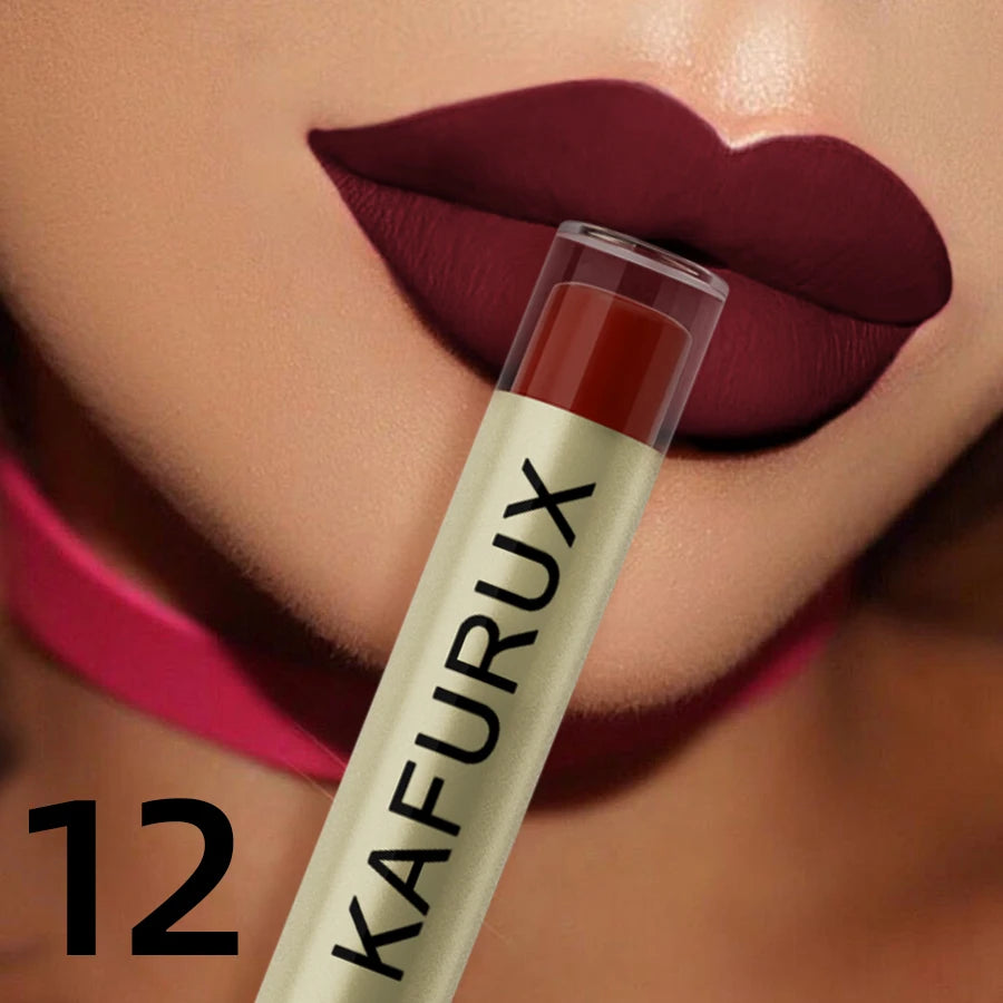 20 Colors Dark Brown Nude Liquid Lipsticks Waterproof Velvet Matte Lip Gloss Long Lasting Lip Glaze Beauty Red Lip Tint Makeup