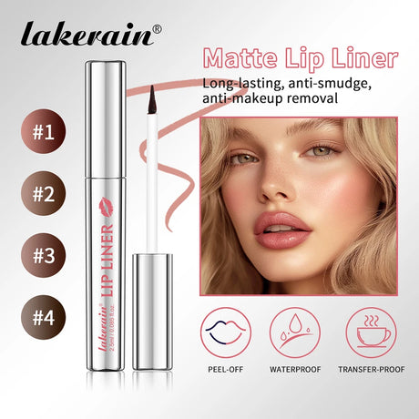 Lip Liner With Peel Off Lip Stain Tattoo Long Lasting Waterproof Transfer Proof Smudge Proof Matte Finish Lip Cosmetic Pencil