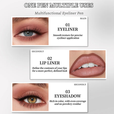 ART VALUE Creamy Texture Matte Eyeliner Pencil Easy Coloring Sweat Proof Eyeshadow Pencil Long Lasting Shimmer Eyeliner Makeup