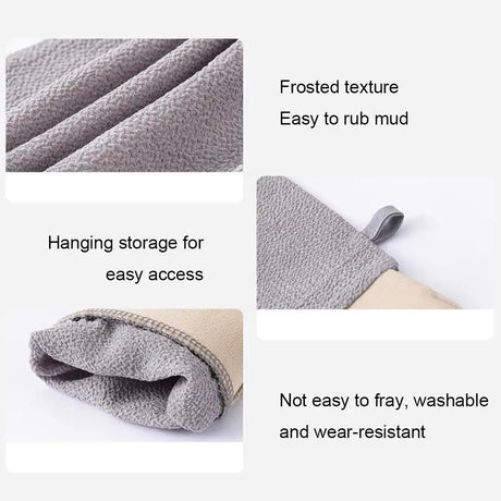Upgrade Back Scrubbing Towel Dual Sided Durable Exfoliating Body Towel Back Strap Unisex Detox Mud Back Scrub Extended Bathing T