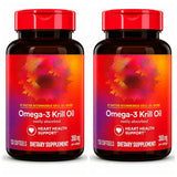 Omega-3 Krill Oil 350mg Softgels 130 Count, EPA DHA with Phospholipids & Astaxanthin, Daily Wellness Support for Men & Women