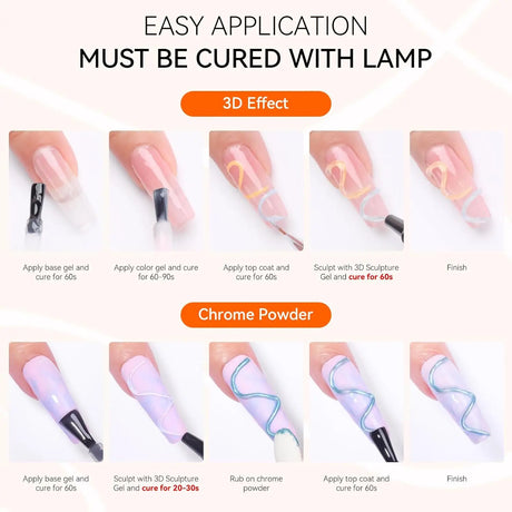 1/2pcs 15ml 3D Sculpting Gel Polish Nail Art Modeling Gel Waterproof Sculpting Gel Nail Art 3D Design Gel for Carvings & Shape