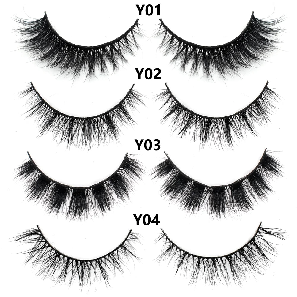 Half Lashes Mink Eyelashes Fluffy Soft False Eyelashes Wispy Cross Mink Eye Lashes Natural Short Mink Eyelash Extension Makeup